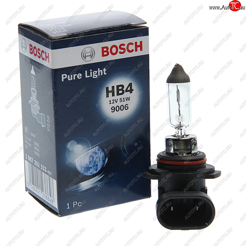 459 р. Лампа 12V HB4 51W P22d Pure Light BOSCH BOSCH 1987302153  с доставкой в г. Кемерово