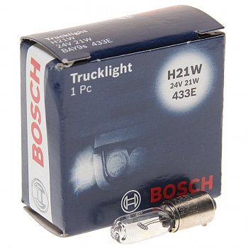 251 р. Лампа 24V H21W BAY9s Trucklight BOSCH BOSCH 1987302533  с доставкой в г. Кемерово. Увеличить фотографию 1