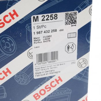 1 039 р. Фильтр воздушный салона IVECO Daily (06-) BOSCH BOSCH 1987432258 BOSCH 1987432258  с доставкой в г. Кемерово. Увеличить фотографию 3