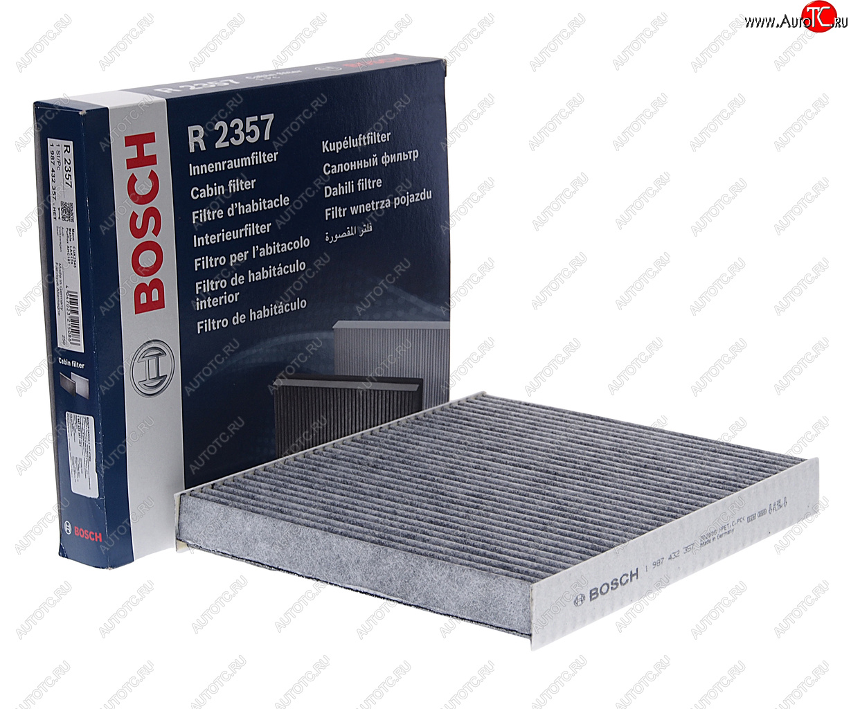 1 179 р. Фильтр воздушный салона VW Polo SKODA Fabia (-10) угольный BOSCH BOSCH 1987432357  с доставкой в г. Кемерово