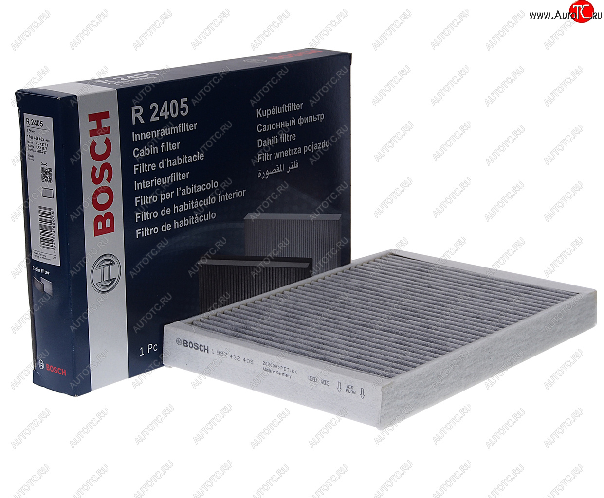 1 789 р. Фильтр воздушный салона VOLVO S60 (10-),S80 (06-),XC60 LAND ROVER Freelander 2 угольный BOSCH BOSCH 1987432405 BOSCH 1987432405  с доставкой в г. Кемерово