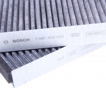 1 669 р. Фильтр воздушный салона AUDI A6 (05-11) угольный (2шт.) BOSCH BOSCH 1987432422 BOSCH 1987432422  с доставкой в г. Кемерово. Увеличить фотографию 2