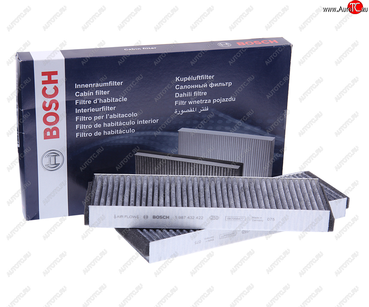 1 669 р. Фильтр воздушный салона AUDI A6 (05-11) угольный (2шт.) BOSCH BOSCH 1987432422 BOSCH 1987432422  с доставкой в г. Кемерово