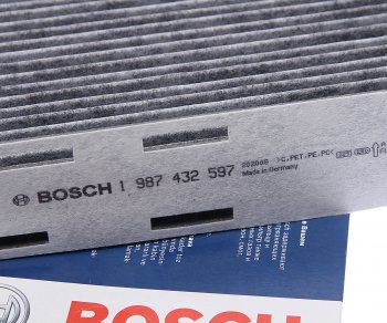 1 149 р. Фильтр воздушный салона VW Golf 5,Passat 6,Jetta 3 AUDI A3 SKODA Octavia (04-) угольный BOSCH BOSCH 1987432597  с доставкой в г. Кемерово. Увеличить фотографию 2