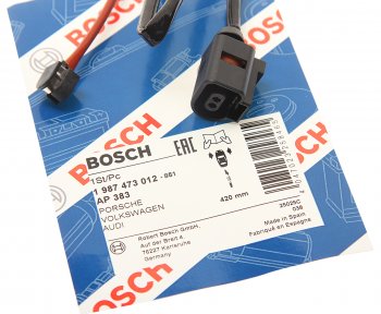 779 р. Датчик износа тормозных колодок AUDI Q7 VW Touareg передний BOSCH BOSCH 1987473012  с доставкой в г. Кемерово. Увеличить фотографию 2