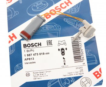 419 р. Датчик износа тормозных колодок MERCEDES E (W211) передний BOSCH BOSCH 1987473019  с доставкой в г. Кемерово. Увеличить фотографию 2