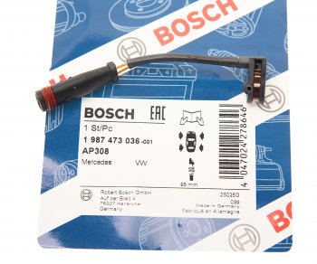 399 р. Датчик износа тормозных колодок VW Crafter задний BOSCH BOSCH 1987473036  с доставкой в г. Кемерово. Увеличить фотографию 2
