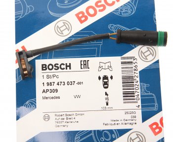 439 р. Датчик износа тормозных колодок MERCEDES Sprinter (95-) VW Crafter (06-) передний BOSCH BOSCH 1987473037  с доставкой в г. Кемерово. Увеличить фотографию 2