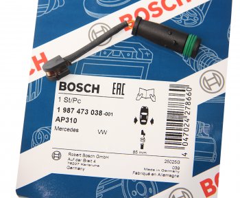 419 р. Датчик износа тормозных колодок MERCEDES Sprinter (06-) VW Crafter (11-) задний BOSCH BOSCH 1987473038  с доставкой в г. Кемерово. Увеличить фотографию 2