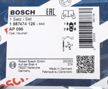659 р. Комплект OPEL Omega A (89-94) монтажный колодок тормозных передних BOSCH BOSCH 1987474126 BOSCH 1987474126  с доставкой в г. Кемерово. Увеличить фотографию 2