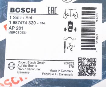 2 169 р. Комплект MERCEDES Vito монтажный колодок тормозных задних BOSCH BOSCH 1987474320  с доставкой в г. Кемерово. Увеличить фотографию 2