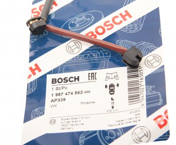 619 р. Датчик износа тормозных колодок VW Touareg (02-10) PORSCHE Cayenne (04-10) передний (1шт.) BOSCH BOSCH 1987474562 BOSCH 1987474562  с доставкой в г. Кемерово. Увеличить фотографию 2