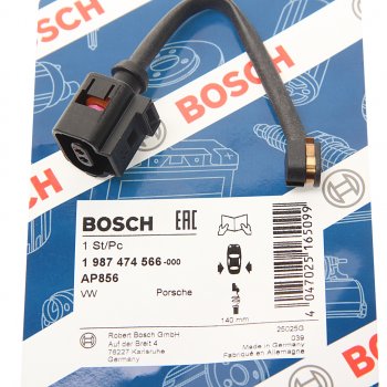 669 р. Датчик износа тормозных колодок VW Touareg (10-) задний BOSCH BOSCH 1987474566  с доставкой в г. Кемерово. Увеличить фотографию 2