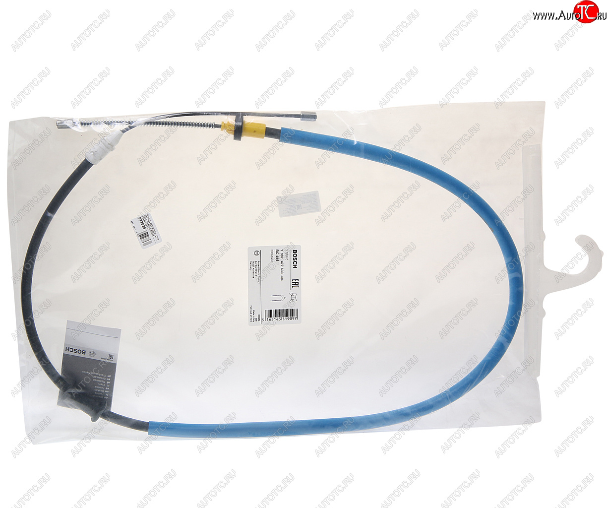 949 р. Трос стояночного тормоза NISSAN Kubistar (03-) правый BOSCH BOSCH 1987477633 BOSCH 1987477633  с доставкой в г. Кемерово