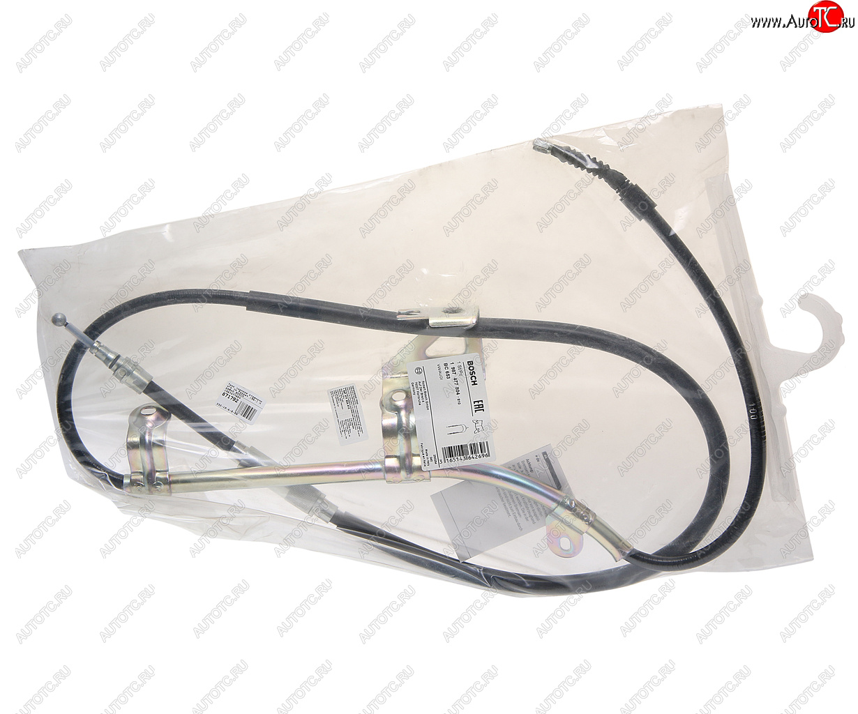 4 399 р. Трос стояночного тормоза VW Passat (96-) правый BOSCH BOSCH 1987477804 BOSCH 1987477804  с доставкой в г. Кемерово