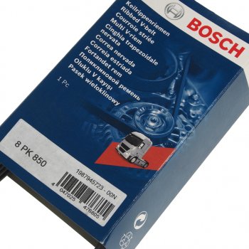 1 449 р. Ремень приводной поликлиновой 8PK850 LAND ROVER Discovery 3 BOSCH BOSCH 1987945723  с доставкой в г. Кемерово. Увеличить фотографию 2