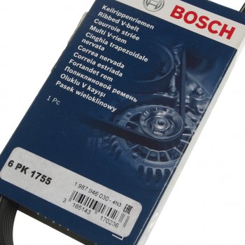 1 029 р. Ремень приводной поликлиновой 6PK1755 BOSCH BOSCH 1987946030 BOSCH 1987946030  с доставкой в г. Кемерово. Увеличить фотографию 2