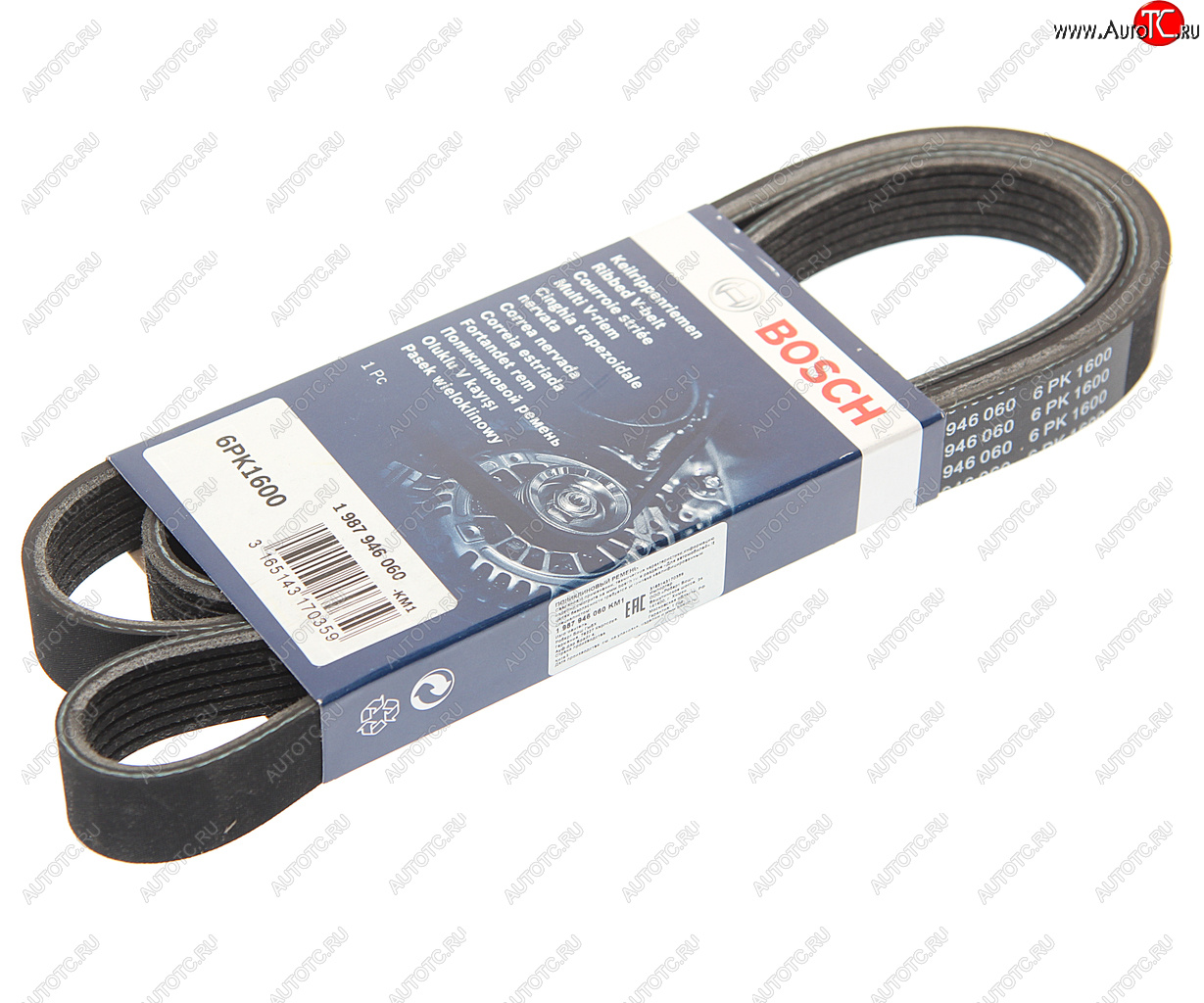 1 339 р. Ремень приводной поликлиновой 6PK1600 BOSCH BOSCH 1987946060  с доставкой в г. Кемерово