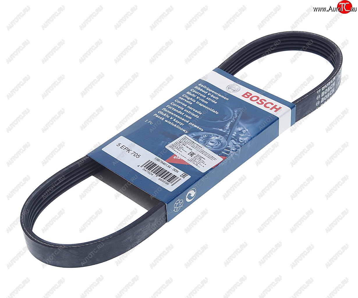 1 149 р. Ремень приводной поликлиновой 5PK705 VOLVO S40 (04-) BOSCH BOSCH 1987946134 BOSCH 1987946134  с доставкой в г. Кемерово