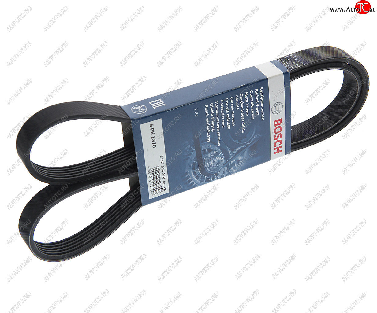 1 559 р. Ремень ГАЗ-3110,3302 генератора ЗМЗ-406,409.10 с ГУР 6PK1370 BOSCH BOSCH 1987946278  с доставкой в г. Кемерово