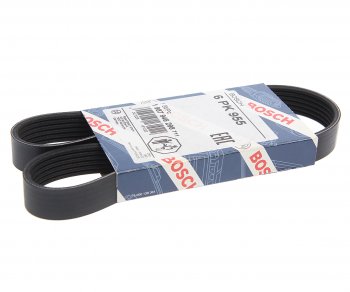 849 р. Ремень приводной поликлиновой 6PK955 HYUNDAI Elantra (06-),i20,i30 KIA Cerato генератора BOSCH BOSCH 1987946298  с доставкой в г. Кемерово. Увеличить фотографию 1
