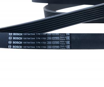 1 979 р. Ремень приводной поликлиновой 7PK1705 HYUNDAI HD35 (17-) дв.D4CB BOSCH BOSCH 1987947044  с доставкой в г. Кемерово. Увеличить фотографию 3
