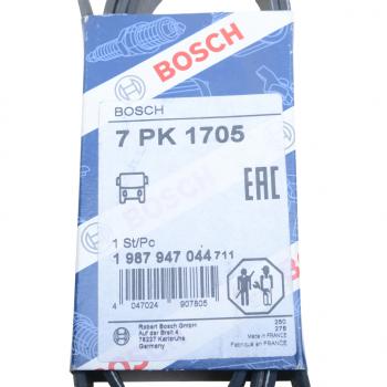 1 979 р. Ремень приводной поликлиновой 7PK1705 HYUNDAI HD35 (17-) дв.D4CB BOSCH BOSCH 1987947044  с доставкой в г. Кемерово. Увеличить фотографию 4