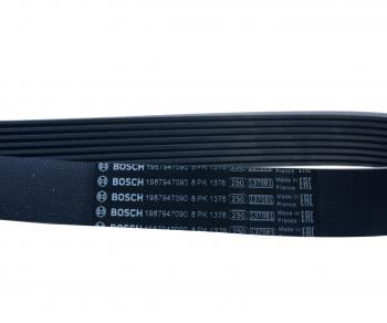 1 479 р. Ремень приводной поликлиновой 8PK1376 MAN TGA 33.360 (D 2866) BOSCH BOSCH 1987947090  с доставкой в г. Кемерово. Увеличить фотографию 3