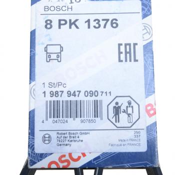 1 479 р. Ремень приводной поликлиновой 8PK1376 MAN TGA 33.360 (D 2866) BOSCH BOSCH 1987947090  с доставкой в г. Кемерово. Увеличить фотографию 4