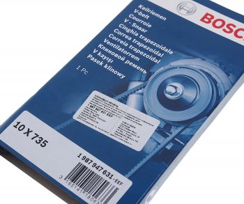 258 р. Ремень приводной клиновой 10X735 BOSCH BOSCH 1987947631  с доставкой в г. Кемерово. Увеличить фотографию 2