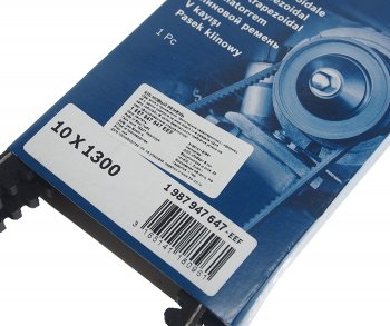 589 р. Ремень ГАЗ,Валдай приводной клиновой 4.8 TD 10X1300 BOSCH BOSCH 1987947647  с доставкой в г. Кемерово. Увеличить фотографию 2