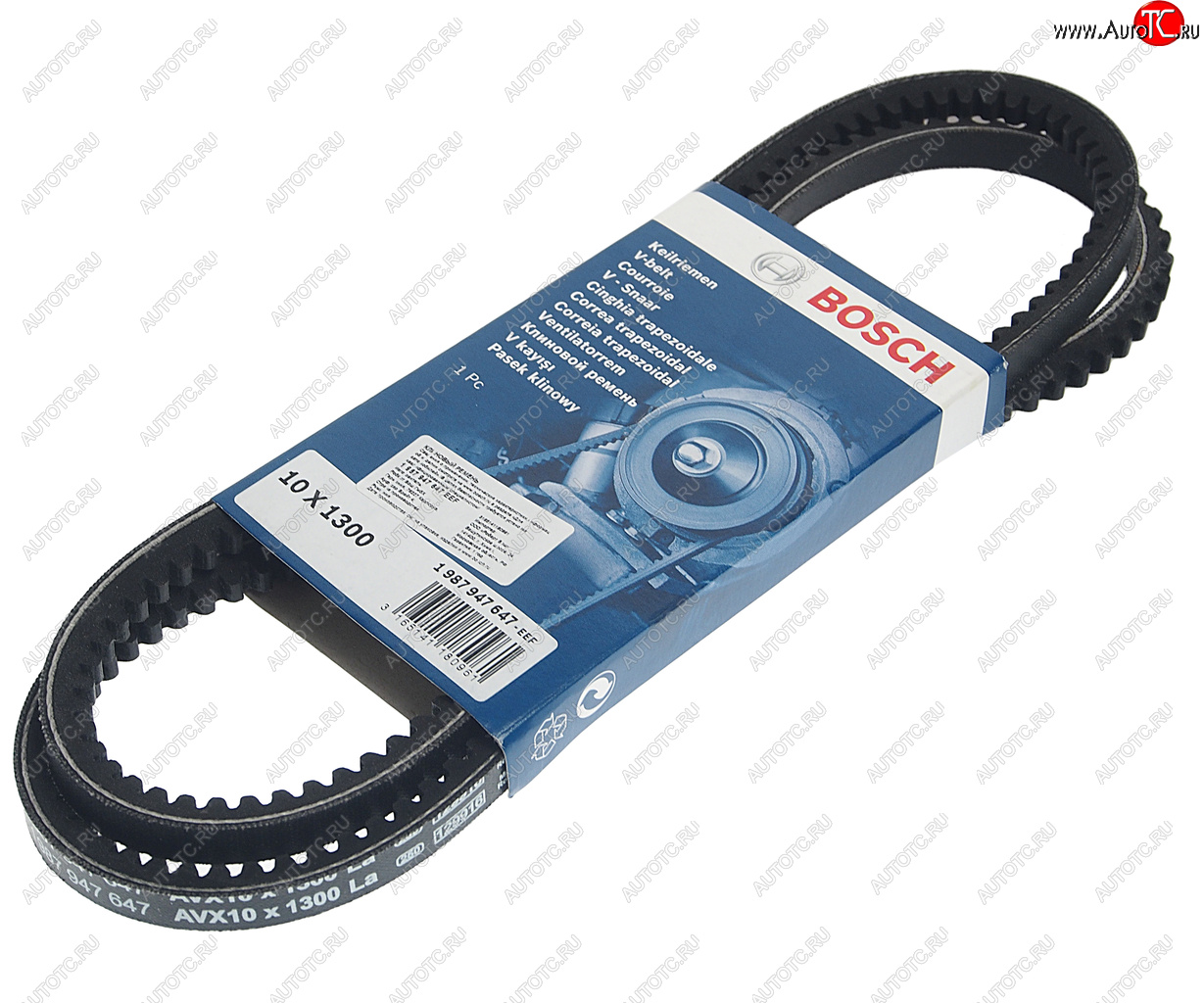589 р. Ремень ГАЗ,Валдай приводной клиновой 4.8 TD 10X1300 BOSCH BOSCH 1987947647  с доставкой в г. Кемерово