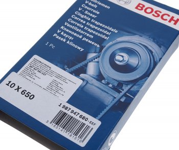 295 р. Ремень приводной клиновой 10х650 VW Transporter (84-) BOSCH BOSCH 1987947680  с доставкой в г. Кемерово. Увеличить фотографию 2