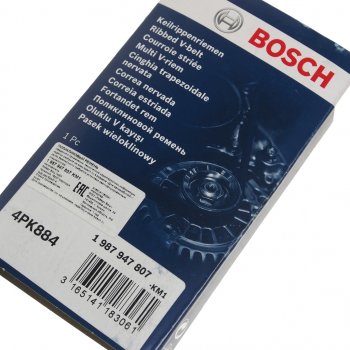 639 р. Ремень приводной поликлиновой 4PK884 BOSCH BOSCH 1987947807 BOSCH 1987947807  с доставкой в г. Кемерово. Увеличить фотографию 2