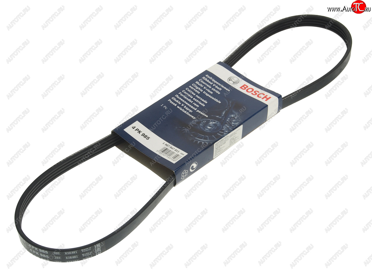 539 р. Ремень приводной поликлиновой 4PK990 HYUNDAI Sonata 2,3,Elantra (90-) генератора BOSCH BOSCH 1987947811 BOSCH 1987947811  с доставкой в г. Кемерово