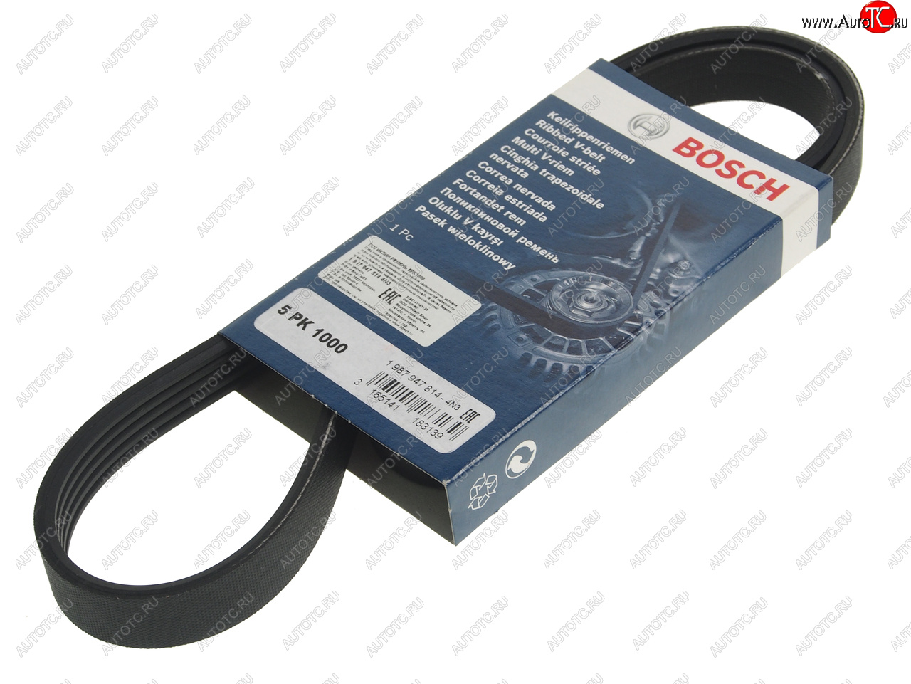 689 р. Ремень приводной поликлиновой 5PK1000 BOSCH BOSCH 1987947814  с доставкой в г. Кемерово