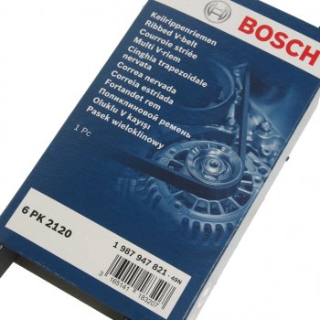 1 329 р. Ремень приводной поликлиновой 6PK2120 BOSCH BOSCH 1987947821  с доставкой в г. Кемерово. Увеличить фотографию 2
