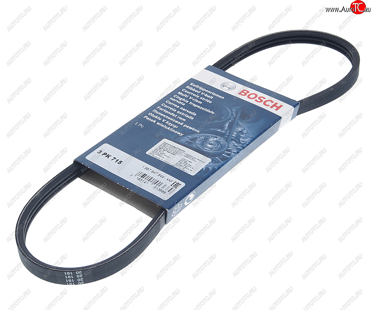 299 р. Ремень приводной поликлиновой 3PK715 BOSCH BOSCH 1987947844  с доставкой в г. Кемерово