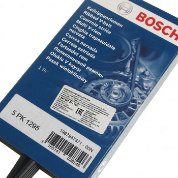 999 р. Ремень приводной поликлиновой 5PK1295 BOSCH BOSCH 1987947871 BOSCH 1987947871  с доставкой в г. Кемерово. Увеличить фотографию 2