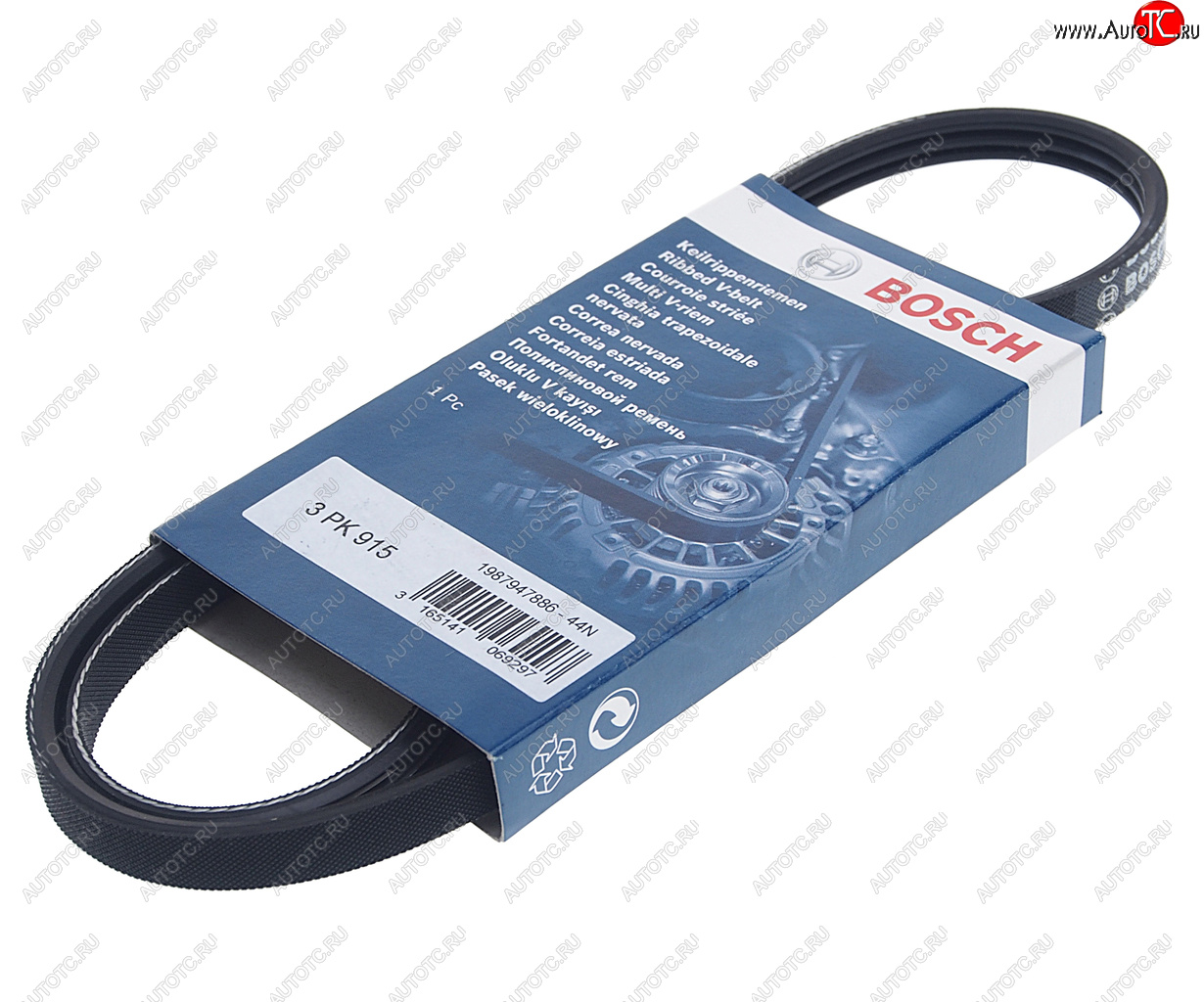 459 р. Ремень приводной поликлиновой 3РК915 BOSCH BOSCH 1987947886  с доставкой в г. Кемерово