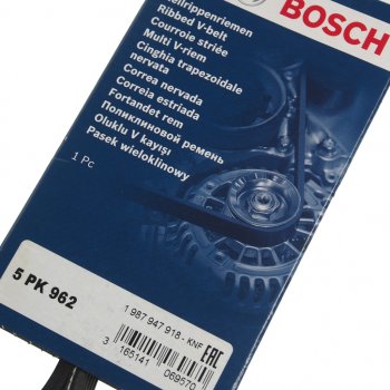 629 р. Ремень приводной поликлиновой 5PK962 BOSCH BOSCH 1987947918  с доставкой в г. Кемерово. Увеличить фотографию 2