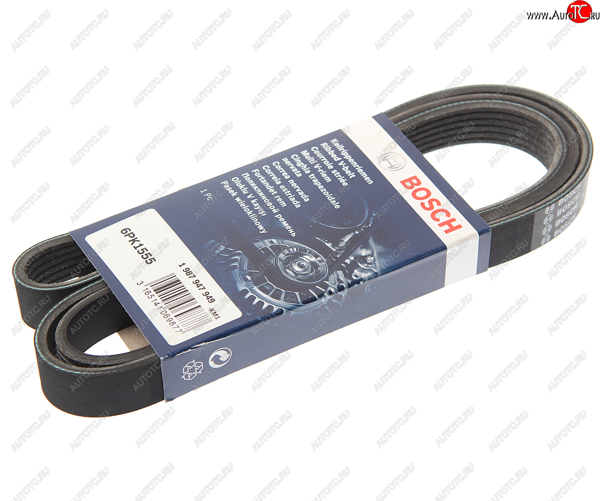 989 р. Ремень приводной поликлиновой 6PK1555 BOSCH BOSCH 1987947949  с доставкой в г. Кемерово