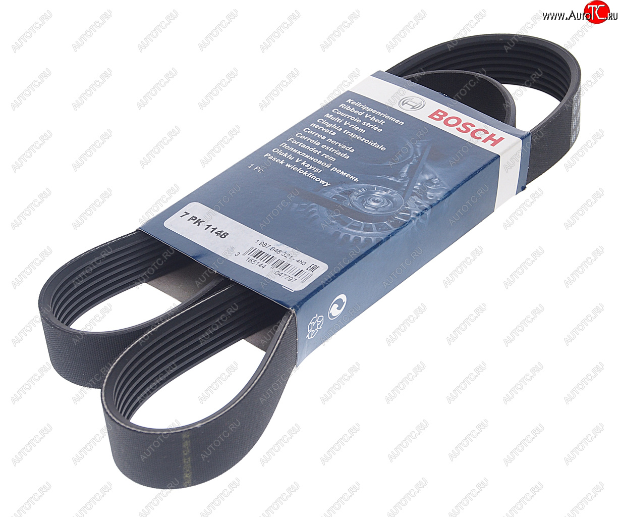 1 139 р. Ремень приводной поликлиновой 7РК1148 BOSCH BOSCH 1987948321  с доставкой в г. Кемерово