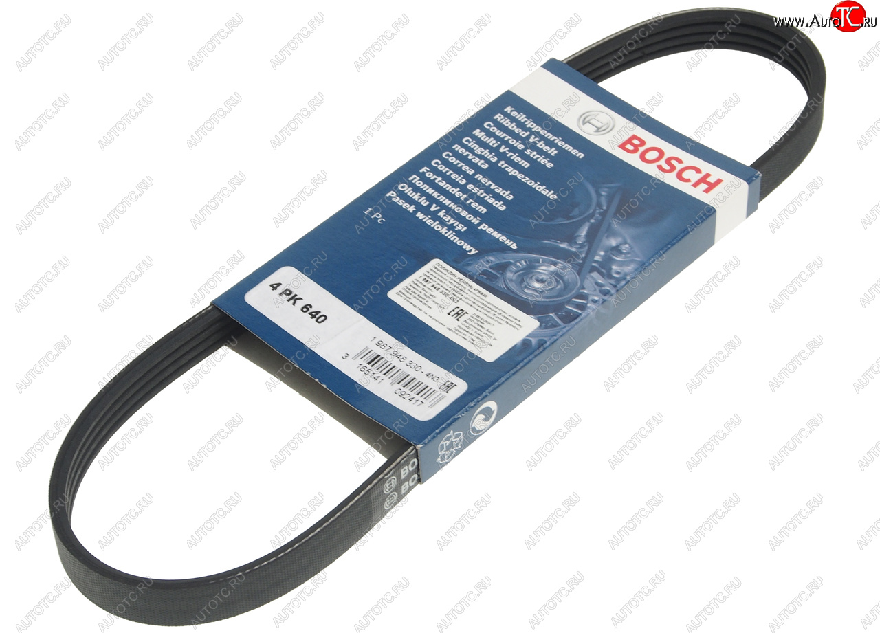 379 р. Ремень приводной поликлиновой 4PK640 BOSCH BOSCH 1987948330  с доставкой в г. Кемерово