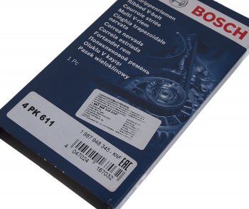 529 р. Ремень приводной поликлиновой 4PK611 BOSCH BOSCH 1987948345  с доставкой в г. Кемерово. Увеличить фотографию 2