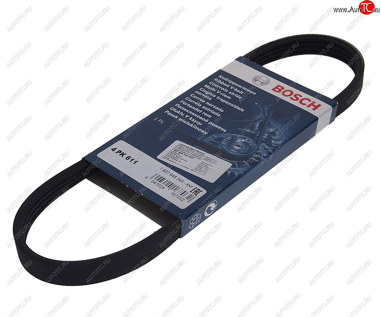 529 р. Ремень приводной поликлиновой 4PK611 BOSCH BOSCH 1987948345  с доставкой в г. Кемерово