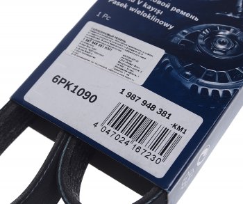 949 р. Ремень приводной поликлиновой 6PK1090 BOSCH BOSCH 1987948381 BOSCH 1987948381  с доставкой в г. Кемерово. Увеличить фотографию 2