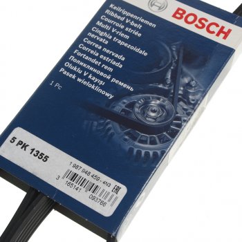 1 089 р. Ремень приводной поликлиновой 5PK1355 BOSCH BOSCH 1987948459  с доставкой в г. Кемерово. Увеличить фотографию 2