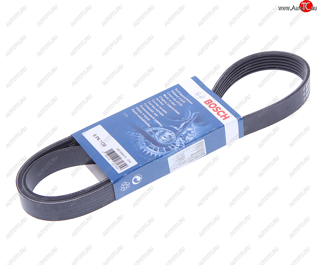 899 р. Ремень приводной поликлиновой 6PK1138 BOSCH BOSCH 1987948479  с доставкой в г. Кемерово