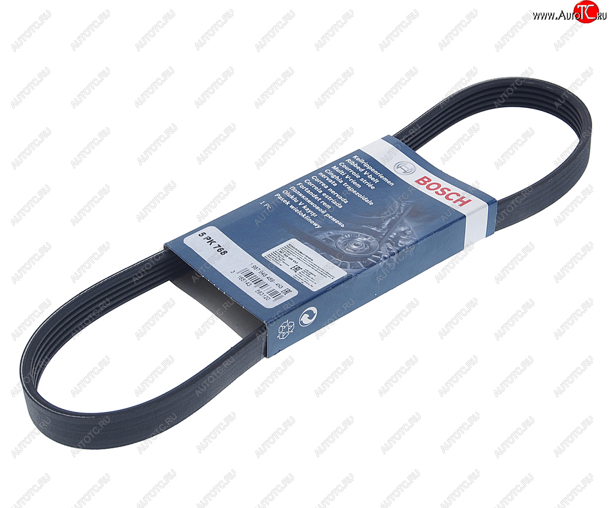 769 р. Ремень приводной поликлиновой 5PK768 SMART BOSCH BOSCH 1987948489 BOSCH 1987948489  с доставкой в г. Кемерово